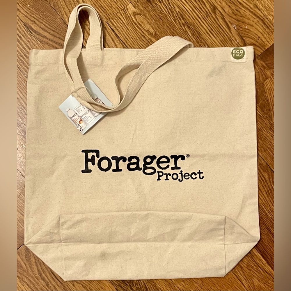 Forager project large canvas eco tote bag 100% recycled cotton NWT sustainable